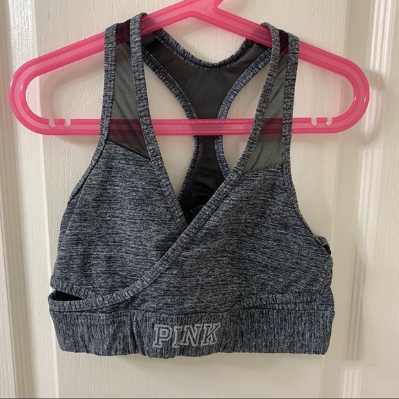 Pink Victoria's Secret Ultimate Sports Bra Lightly Lined Cut-Outs Woman’s Small - Picture 1 of 11